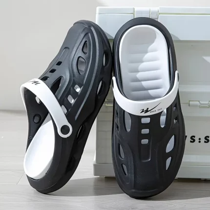 Stylish Mens Colour Block Slippers - Ultra Comfy, Non Slip, Durable, Backless Design