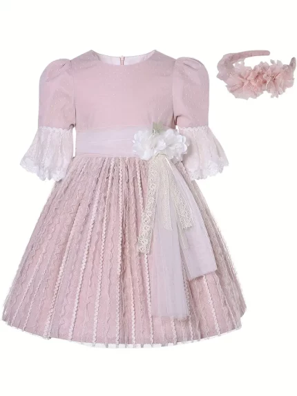 Princess Dresses for Girls - Pink and White Tulle Dresses - Ages 2-12 Years - Perfect