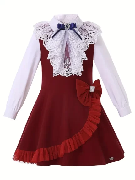 Spanish Girls Christmas Dresses age 2 3 4 5 6 7 8 9 10 11 12 Holiday Party Dress