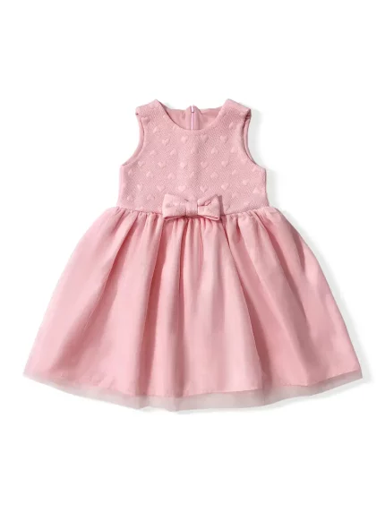 1pc Elegant Polyester Princess Dress for - Sleeveless V-Neck Knee-Length Dress